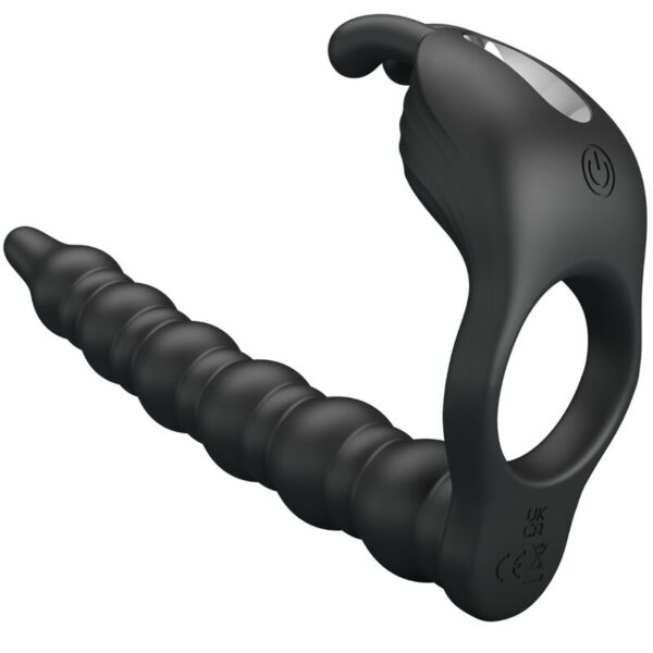 Pretty Love Blackney — Vibrating Cock Ring, Butt Plug, Black — Cock Rings