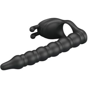 Pretty Love Blackney — Vibrating Cock Ring, Butt Plug, Black — Cock Rings — view 3