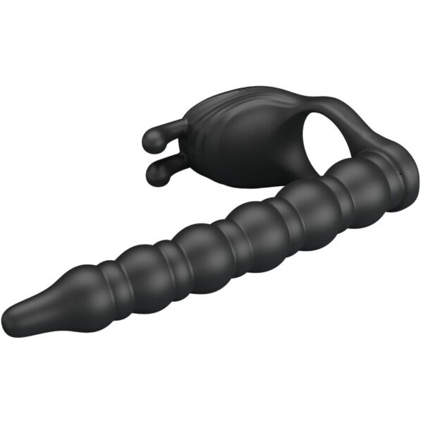 Pretty Love Blackney — Vibrating Cock Ring, Butt Plug, Black — Cock Rings — view 3