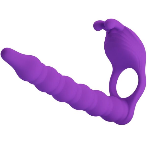 Pretty Love Blackney — Vibrating Cock Ring, Butt Plug, Lilac — Cock Rings — view 2
