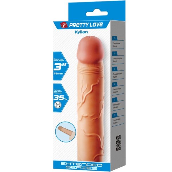 Pretty Love Kylian — Penis Extension Sleeve, Flesh — Penis Accessories — view 6