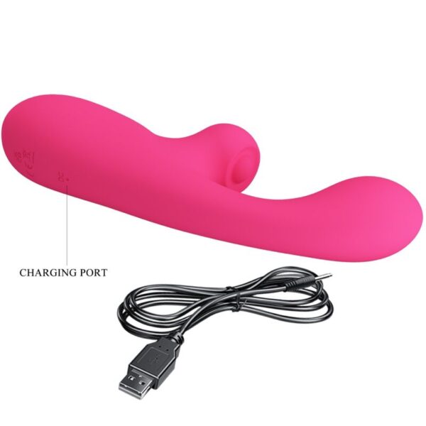 Pretty Love Skylar — Rabbit Vibrator, Rechargeable, Pink — Clitoral Stimulators — view 9
