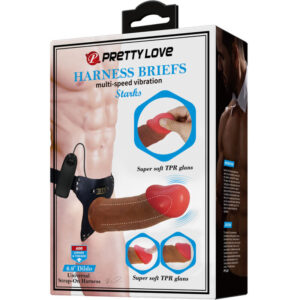 Pretty Love Starks — Vibrating Strap-On, 17.5 cm, Hollow — Hollow Strap-Ons — view 4