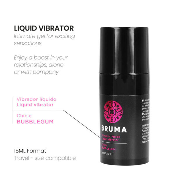 Bruma Liquid Vibrator — Tingling Gel, 15 ml, Bubblegum — Arousal Gels for Women — view 2