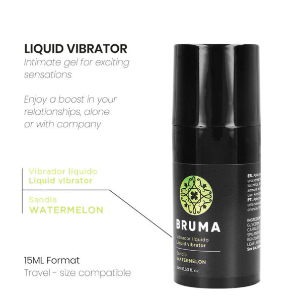 Bruma Liquid Vibrator — Tingling Gel, 15 ml, Watermelon — Arousal Gels for Women — view 4