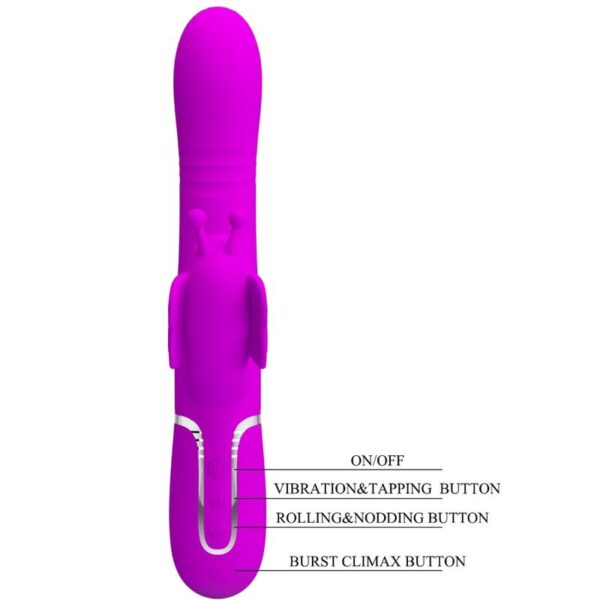 Pretty Love Butterfly — Rabbit Vibrator, Rechargeable, Fuchsia — Rabbit Vibrators — view 11
