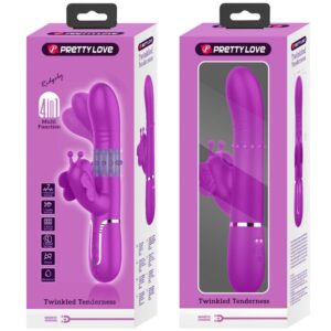 Pretty Love Butterfly — Rabbit Vibrator, Rechargeable, Fuchsia — Rabbit Vibrators — view 3