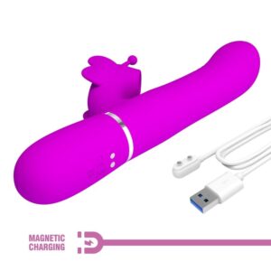 Pretty Love Butterfly — Rabbit Vibrator, Rechargeable, Fuchsia — Rabbit Vibrators — view 2