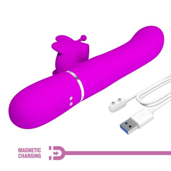 Pretty Love Butterfly — Rabbit Vibrator, Rechargeable, Fuchsia — Rabbit Vibrators — view 2