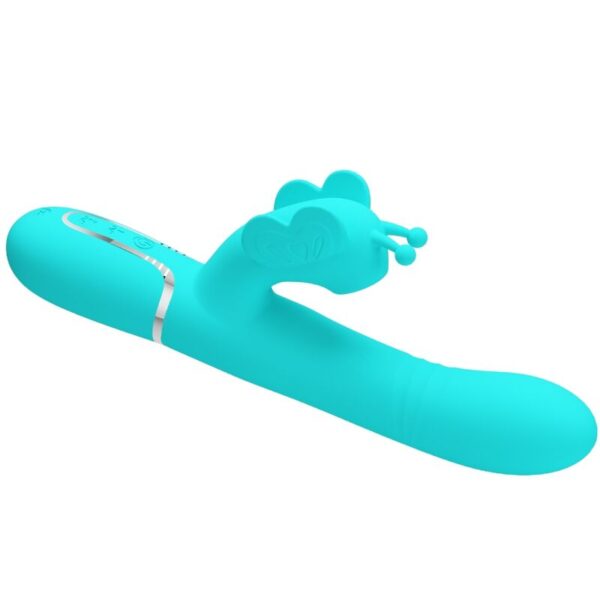 Pretty Love Butterfly — Rabbit Vibrator, Rechargeable, Aqua Green — Rabbit Vibrators — view 8