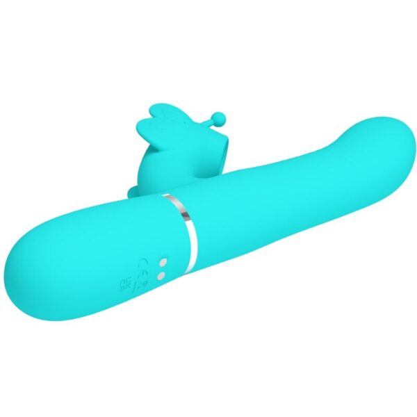 Pretty Love Butterfly — Rabbit Vibrator, Rechargeable, Aqua Green — Rabbit Vibrators — view 7