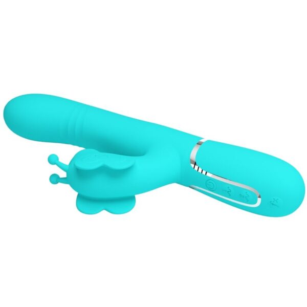 Pretty Love Butterfly — Rabbit Vibrator, Rechargeable, Aqua Green — Rabbit Vibrators — view 6