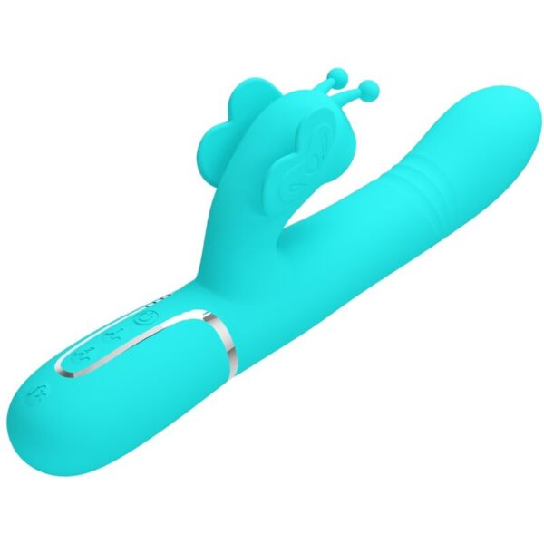 Pretty Love Butterfly — Rabbit Vibrator, Rechargeable, Aqua Green — Rabbit Vibrators — view 2