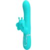 Pretty Love Butterfly — Rabbit Vibrator, Rechargeable, Aqua Green — Rabbit Vibrators
