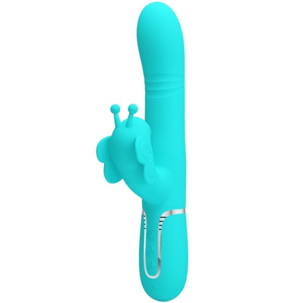 Pretty Love Butterfly — Rabbit Vibrator, Rechargeable, Aqua Green — Rabbit Vibrators