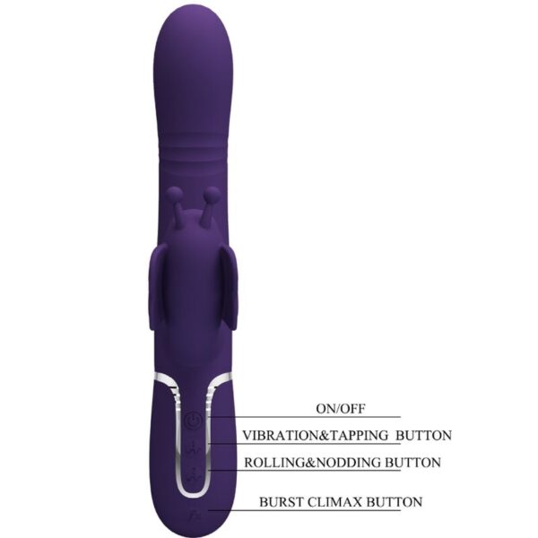 Pretty Love Butterfly — Rabbit Vibrator, Rechargeable, Purple — Rabbit Vibrators — view 10