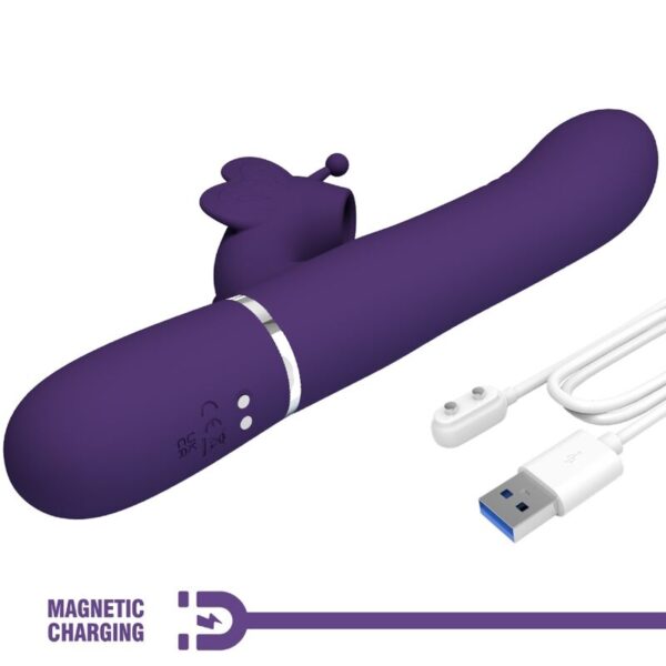 Pretty Love Butterfly — Rabbit Vibrator, Rechargeable, Purple — Rabbit Vibrators — view 8