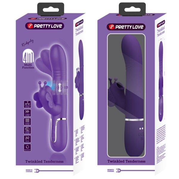 Pretty Love Butterfly — Rabbit Vibrator, Rechargeable, Purple — Rabbit Vibrators — view 2