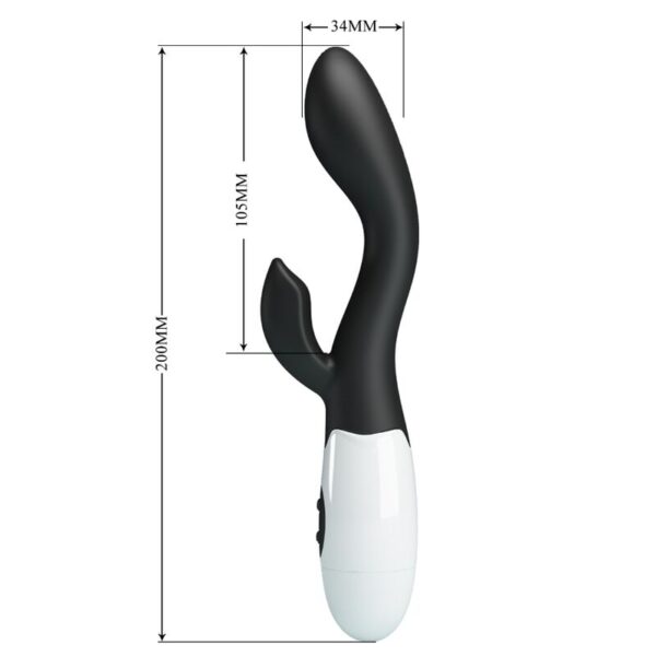 Pretty Love Brighty — Rabbit Vibrator, Black — G-Spot Vibrators — view 9