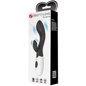 Pretty Love Brighty — Rabbit Vibrator, Black — G-Spot Vibrators — view 3
