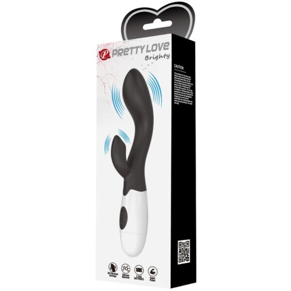 Pretty Love Brighty — Rabbit Vibrator, Black — G-Spot Vibrators — view 3