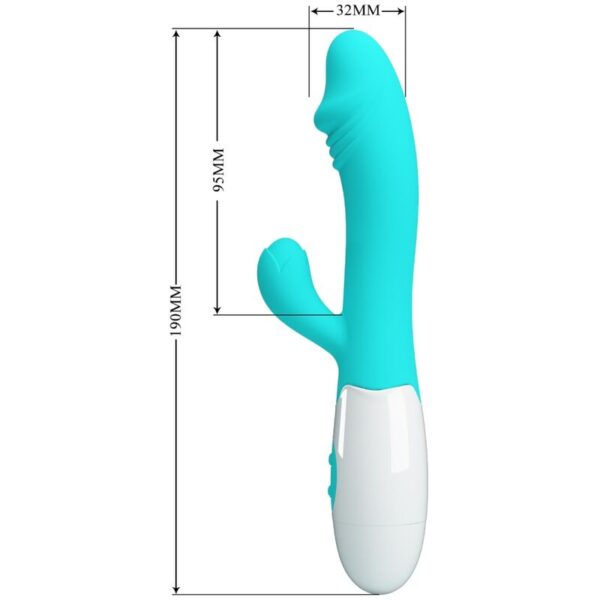 Pretty Love Snappy — Rabbit Vibrator, Aqua Green — G-Spot Vibrators — view 8