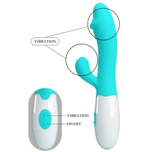 Pretty Love Snappy — Rabbit Vibrator, Aqua Green — G-Spot Vibrators — view 3