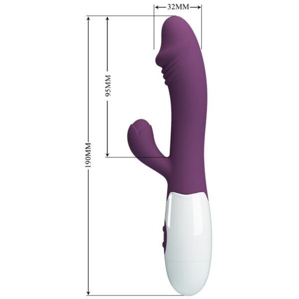 Pretty Love Snappy — Rabbit Vibrator, Purple — G-Spot Vibrators — view 9