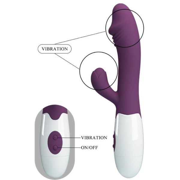 Pretty Love Snappy — Rabbit Vibrator, Purple — G-Spot Vibrators — view 2