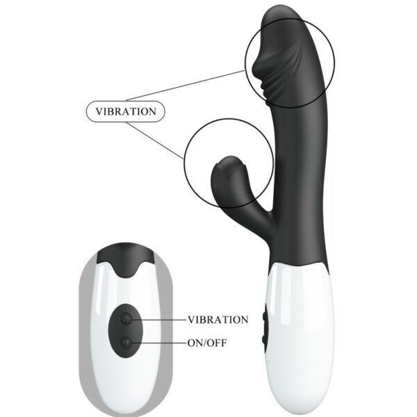 Pretty Love Snappy — Rabbit Vibrator, Black — G-Spot Vibrators — view 10