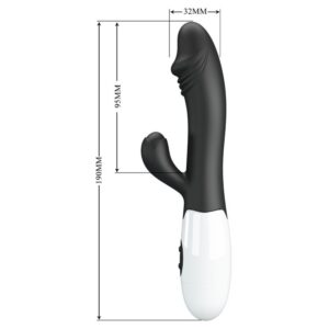 Pretty Love Snappy — Rabbit Vibrator, Black — G-Spot Vibrators — view 4