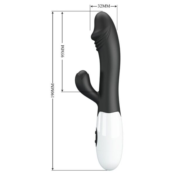 Pretty Love Snappy — Rabbit Vibrator, Black — G-Spot Vibrators — view 4