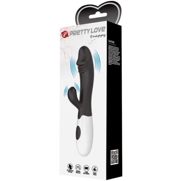 Pretty Love Snappy — Rabbit Vibrator, Black — G-Spot Vibrators — view 2