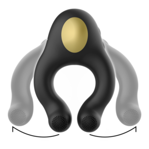 Armony — Vibrating Cock Ring, Rechargeable, Black and Gold — Cock Rings — view 2