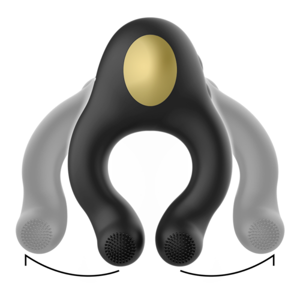 Armony — Vibrating Cock Ring, Rechargeable, Black and Gold — Cock Rings — view 2
