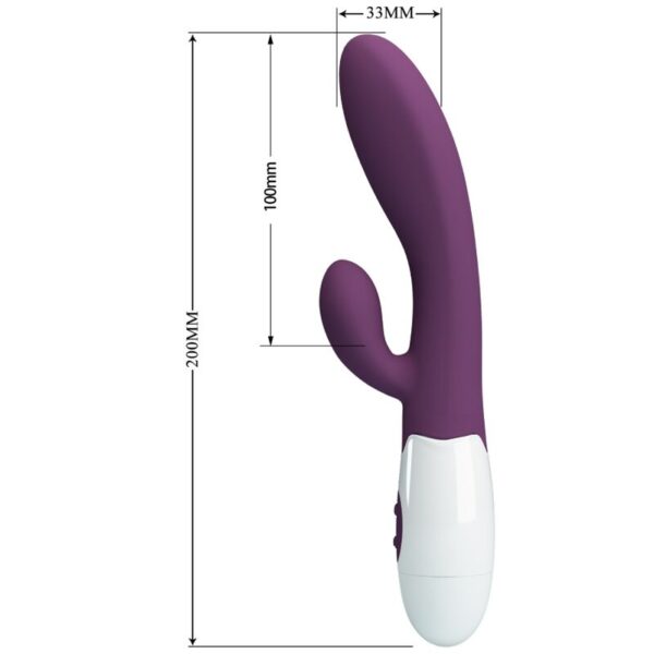 Pretty Love Alvis — Rabbit Vibrator, Silicone, Purple — G-Spot Vibrators — view 6