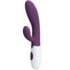 Pretty Love Alvis — Rabbit Vibrator, Silicone, Purple — G-Spot Vibrators
