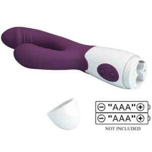 Pretty Love Andre — Rabbit Vibrator, Silicone, Purple — G-Spot Vibrators — view 2