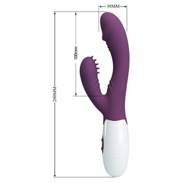 Pretty Love Andre — Rabbit Vibrator, Silicone, Purple — G-Spot Vibrators — view 3