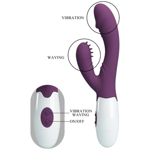 Pretty Love Andre — Rabbit Vibrator, Silicone, Purple — G-Spot Vibrators — view 10