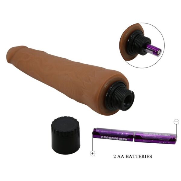 Pretty Love Alfredo — Realistic Vibrator, 21.5 cm, Brown — Realistic Vibrators — view 9