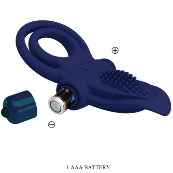Pretty Love Bronson — Vibrating Cock Ring, Blue — Cock Rings — view 9