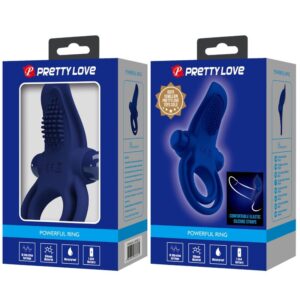 Pretty Love Bronson — Vibrating Cock Ring, Blue — Cock Rings — view 4