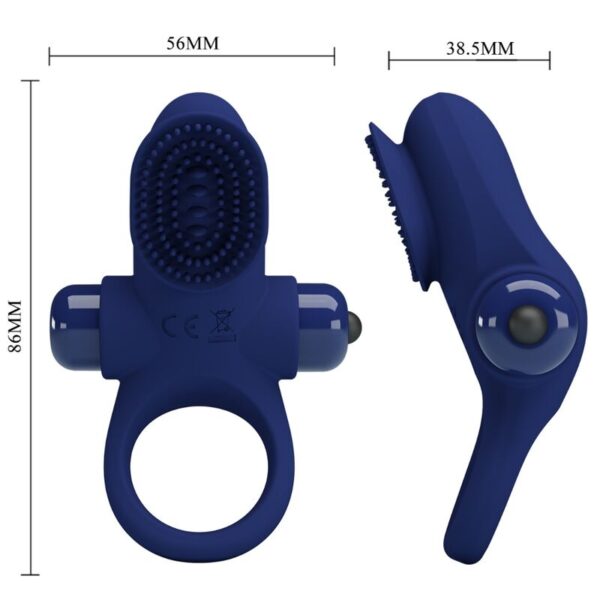 Pretty Love Palle — Vibrating Cock Ring, Blue — Cock Rings — view 7