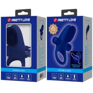 Pretty Love Palle — Vibrating Cock Ring, Blue — Cock Rings — view 2