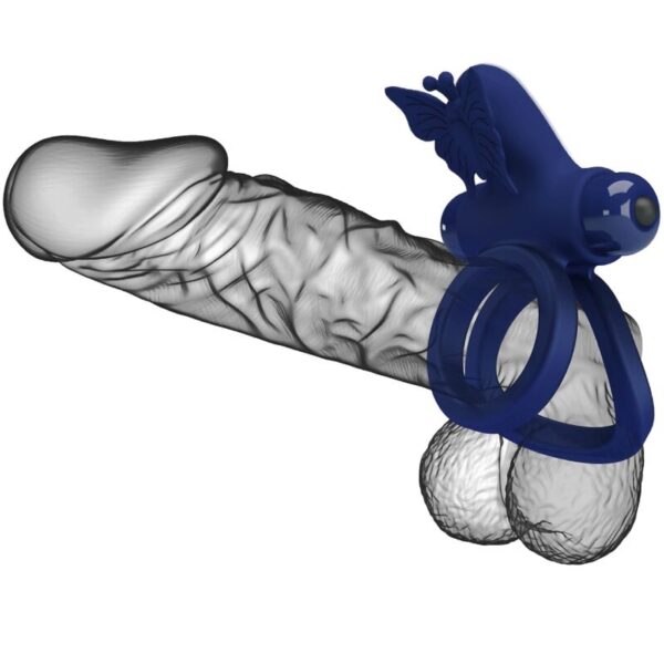 Pretty Love Jamele — Vibrating Cock Ring, Blue — Cock Rings — view 10