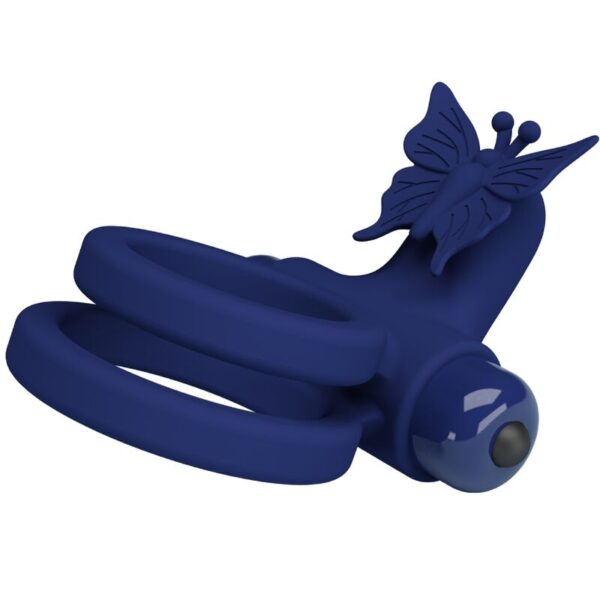 Pretty Love Jamele — Vibrating Cock Ring, Blue — Cock Rings — view 9