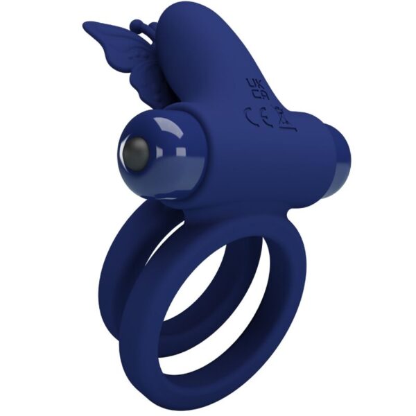 Pretty Love Jamele — Vibrating Cock Ring, Blue — Cock Rings — view 4