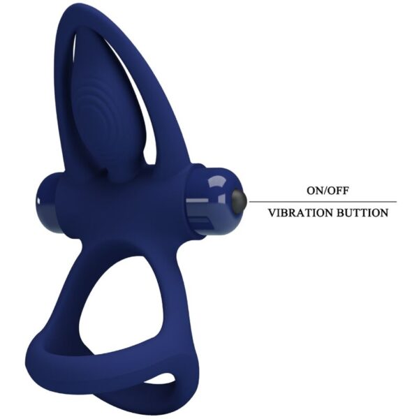 Pretty Love Mat — Vibrating Cock Ring, Blue — Cock Rings — view 10