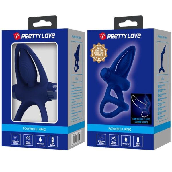 Pretty Love Mat — Vibrating Cock Ring, Blue — Cock Rings — view 3